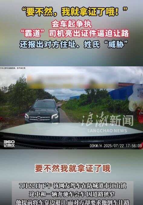 逼迫让路的奔驰“亮证姐”是否公职人员？警方不应“视情况公布”-第1张图片