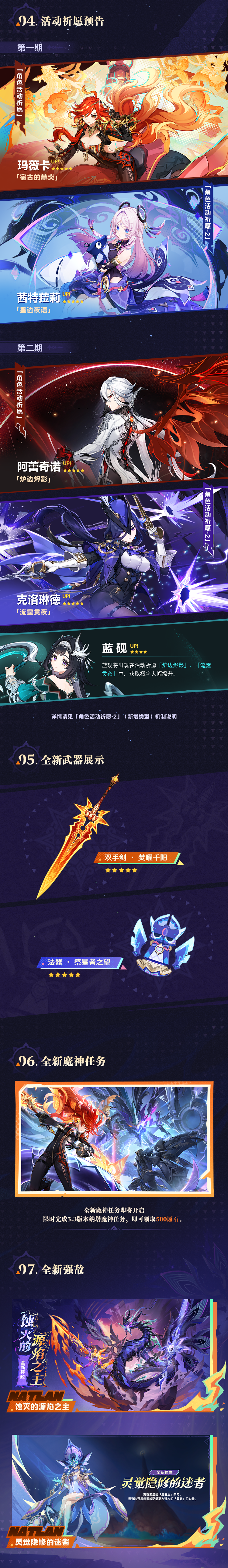 5.3版本「炽烈的还魂诗」前瞻特别节目回顾长图-第2张图片 5.3版本「炽烈的还魂诗」前瞻特别节目回顾长图-第2张图片