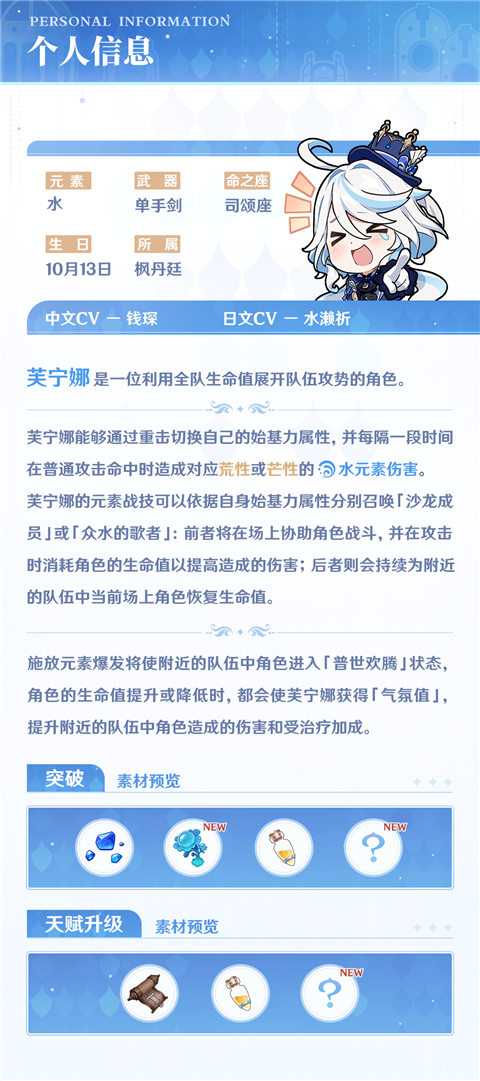 「不休独舞」・芙宁娜角色介绍-第3张图片 「不休独舞」・芙宁娜角色介绍-第3张图片