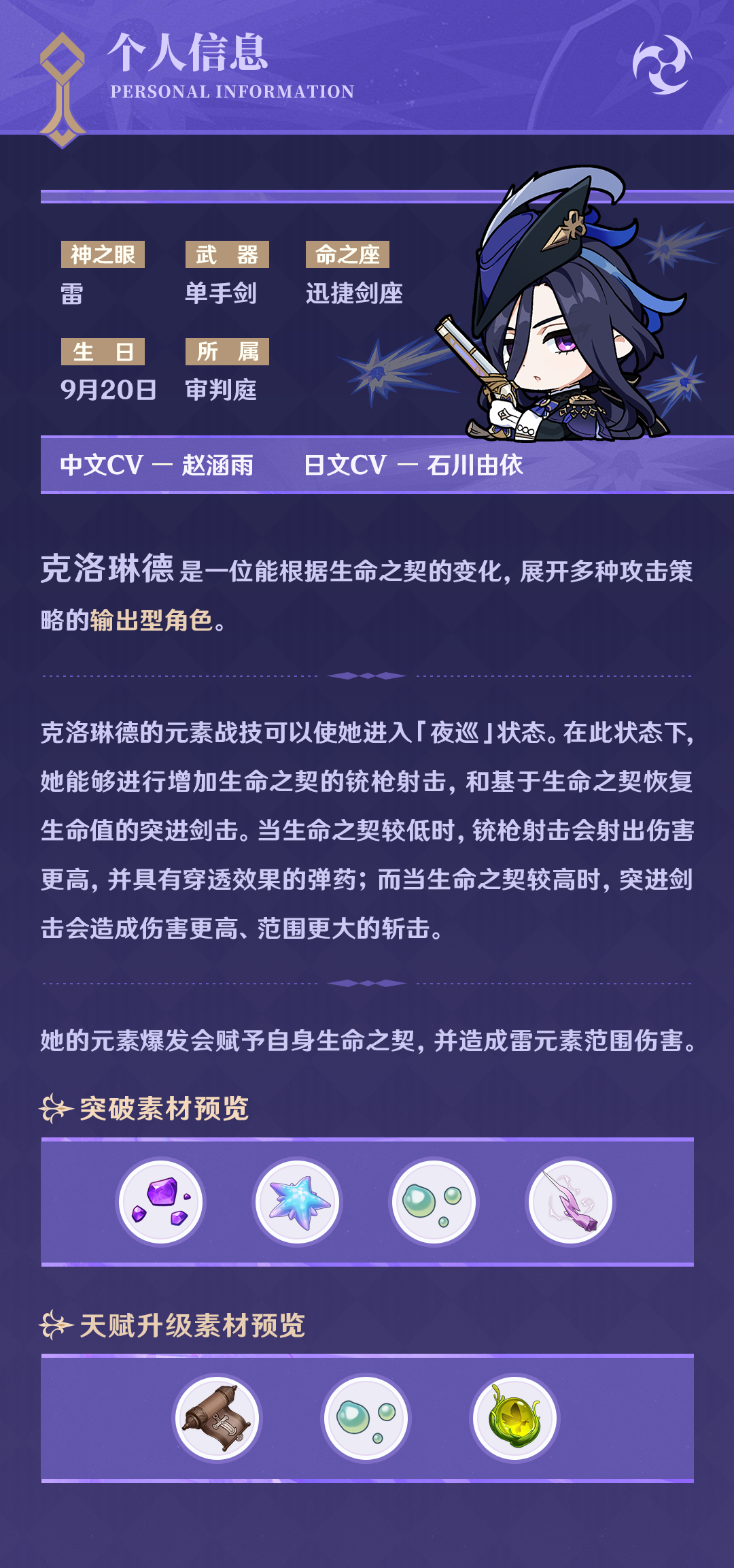 「握紧长剑之时,我代表的是枫丹的律法与规则。」――「秉烛A影」克洛琳德-第3张图片 「握紧长剑之时,我代表的是枫丹的律法与规则。」――「秉烛A影」克洛琳德-第3张图片