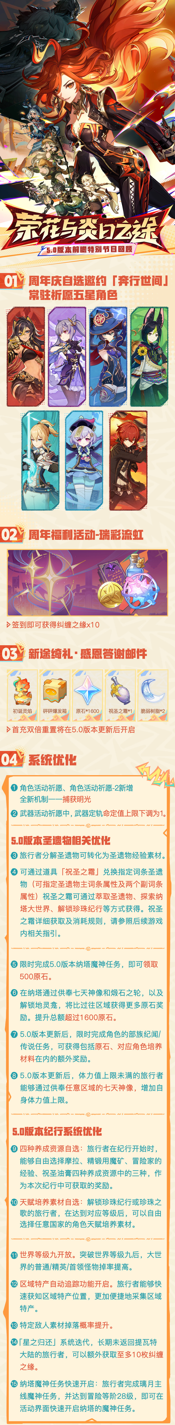 5.0版本「荣花与炎日之途」前瞻特别节目回顾长图-第1张图片