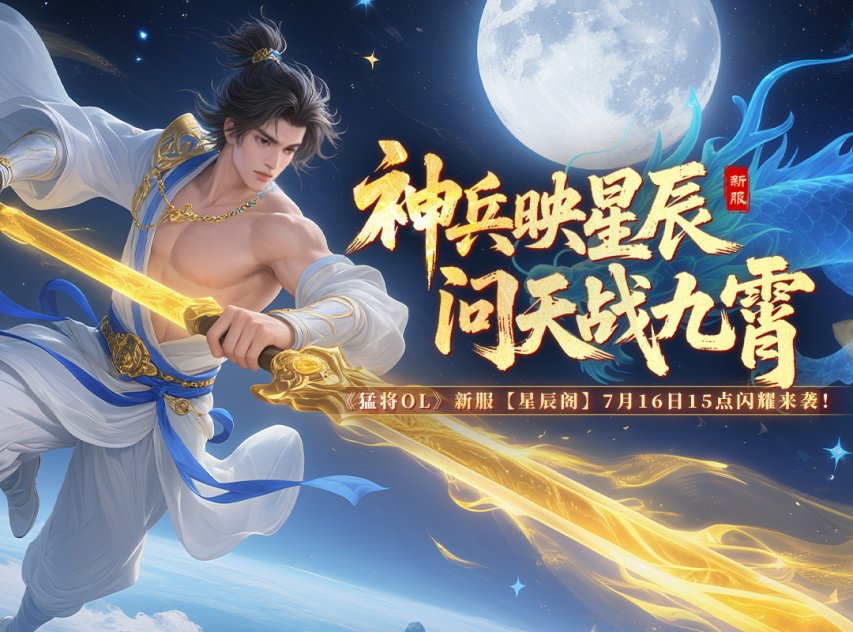 《猛将OL》新服【星辰阁】7月16日燃情开启！神兵现世，共赴问天之约！-第1张图片