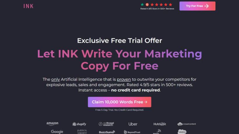 INK AI：一站式AI内容营销平台，集成SEO优化查重防护与竞品智能创作功能
