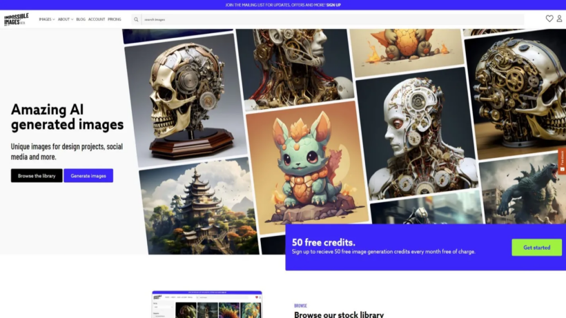 ImpossibleImages AI：AI创意图库与图像生成平台，支持定制绘图与多场景商用素材